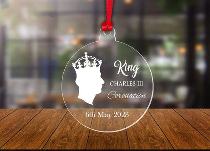 King Charles III Coronation Bauble Souvenir Commemorative Hanging Decoration