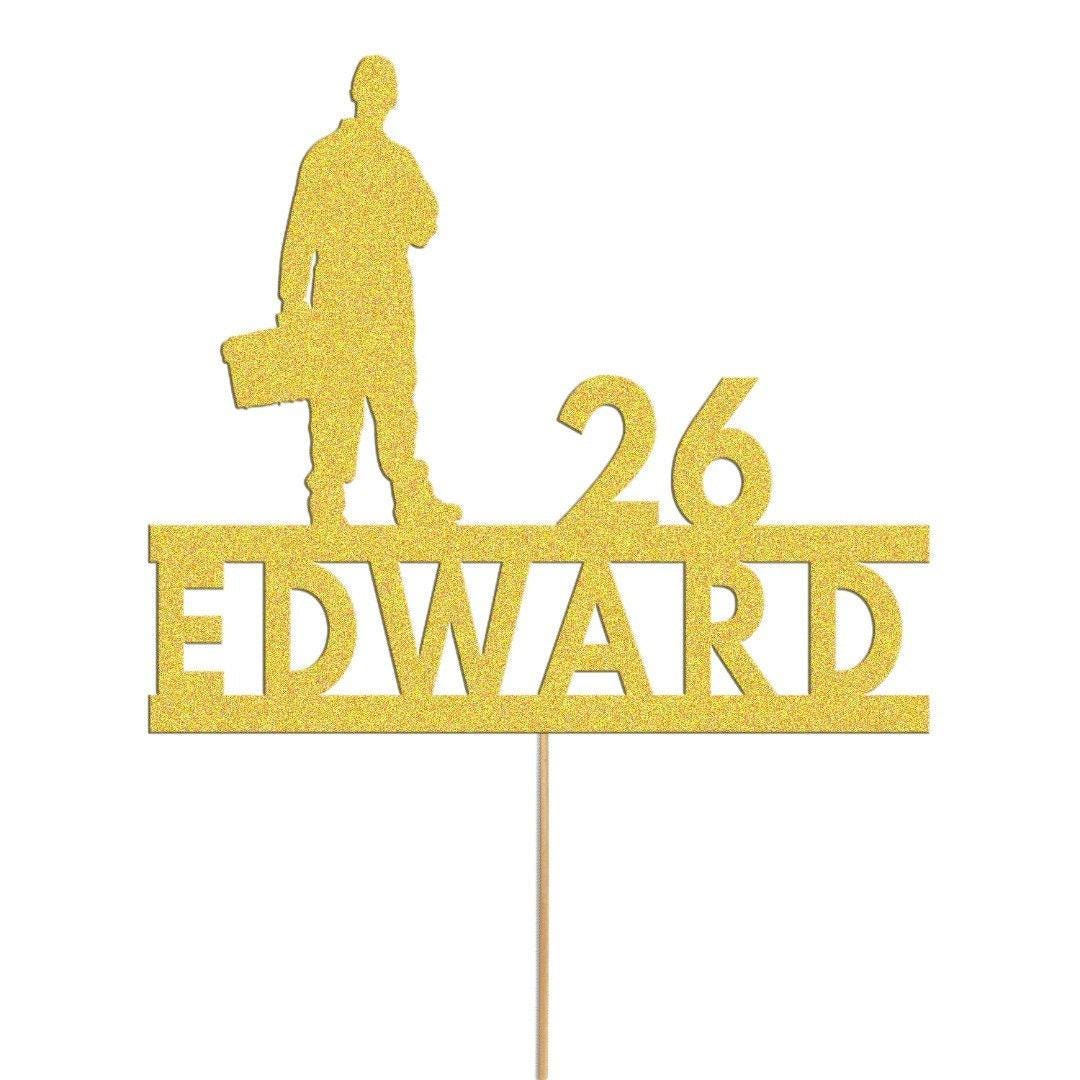 Personalised Builder Plumber Birthday Cake Topper Electrician Cake Decoration Any Name Age