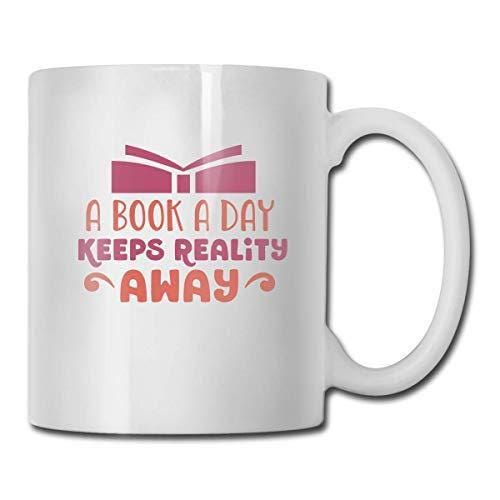 Book Lover Mug: 'A Book A Day' Funny Coffee Cup - UK Made