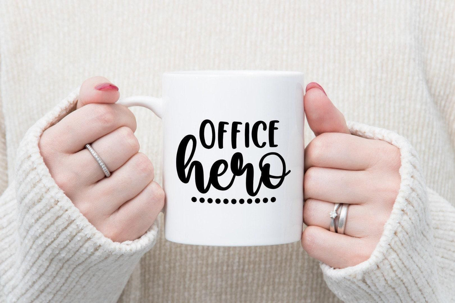 Office Hero Coffee Novelty Mug & Coaster Coworker Funny Office Tea Cup Gift