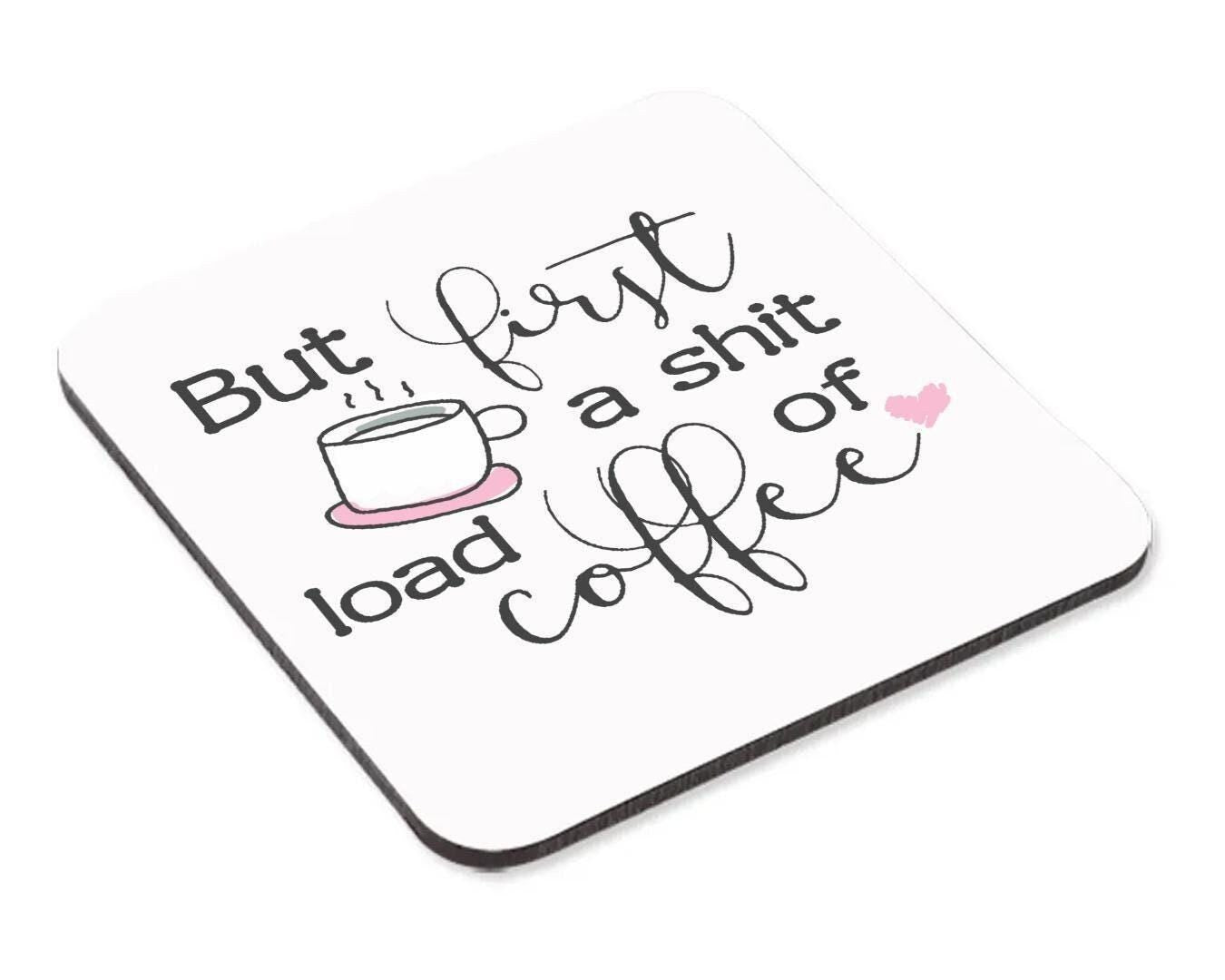 Funny Coffee Mug & Coaster Set: Novelty Gift for Friends
