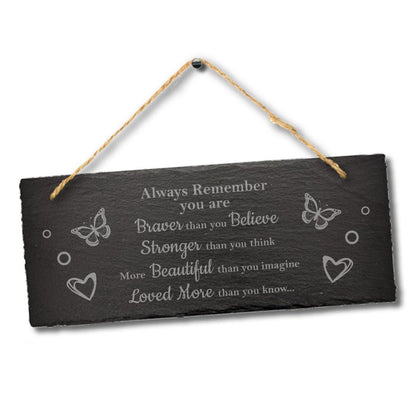 Always Remember Hanging Slate Friendship Forever Best Friend Gift Plaque Sign