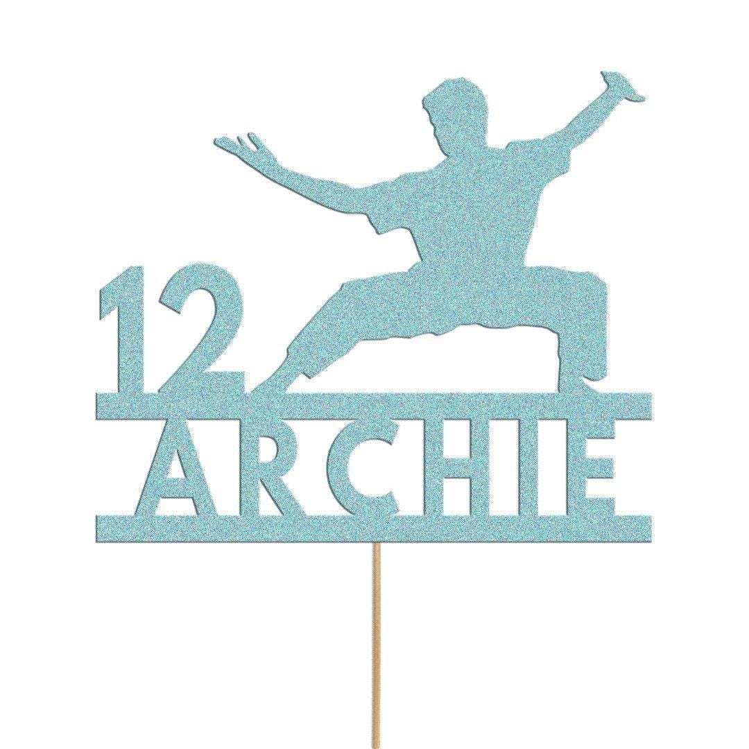 Personalised Glitter Karate Cake Topper: Judo MMA Birthday Decoration