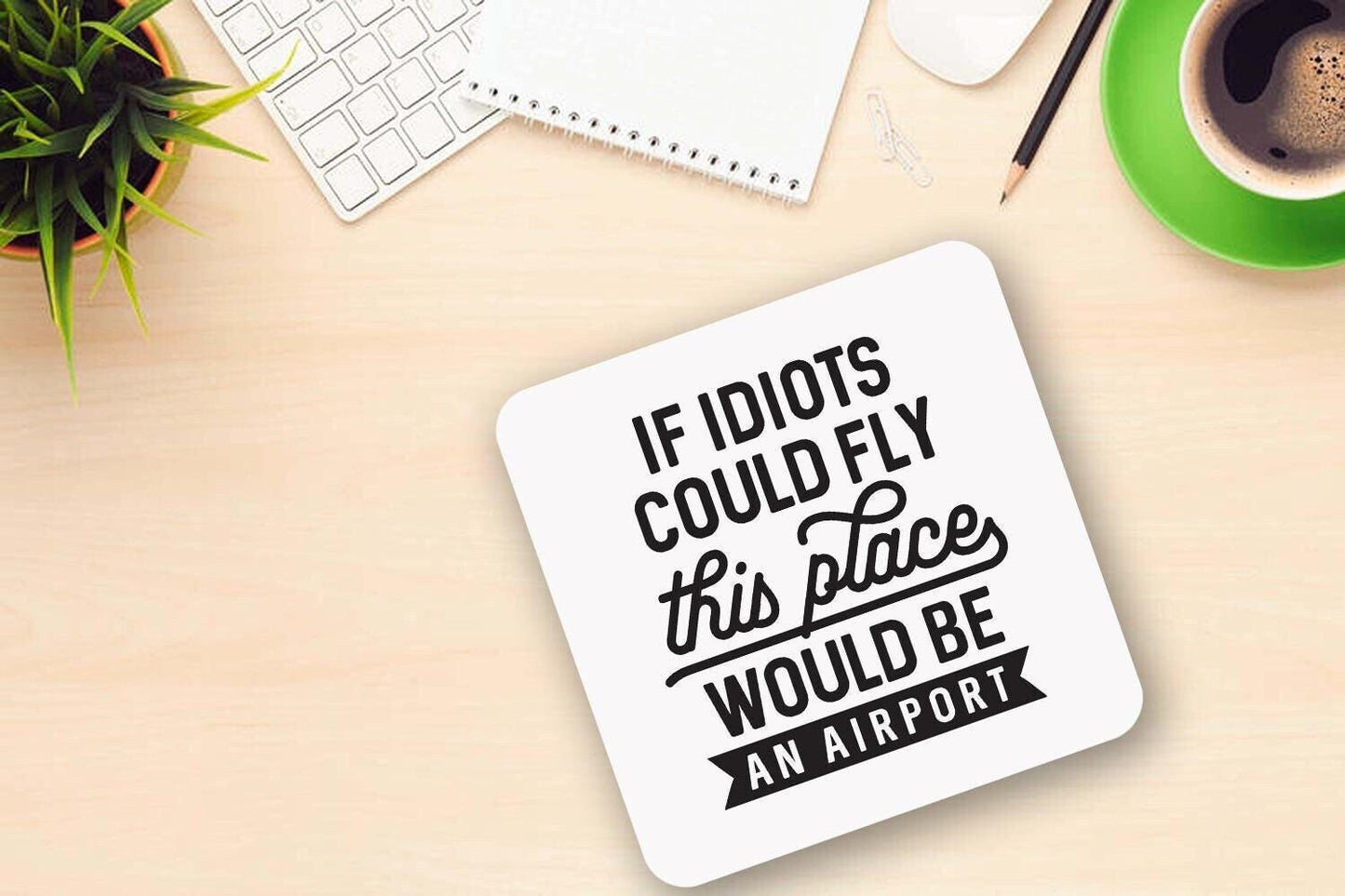 Funny Office Mug & Coaster Set: Sarcastic IT Boss Gift