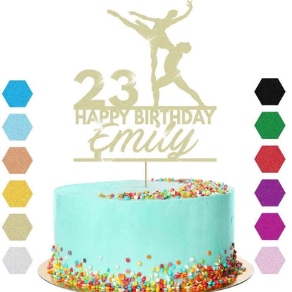Ballerina Cake Topper Dancer Ballet Dance Birthday Cake Decoration Any Name Age