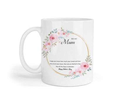 Happy Mother's Day Coffee Mug: Ceramic Tea Cup & Coaster Set