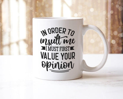 Sarcastic Ceramic Coffee Mug & Coaster Set: Funny Insult Gift