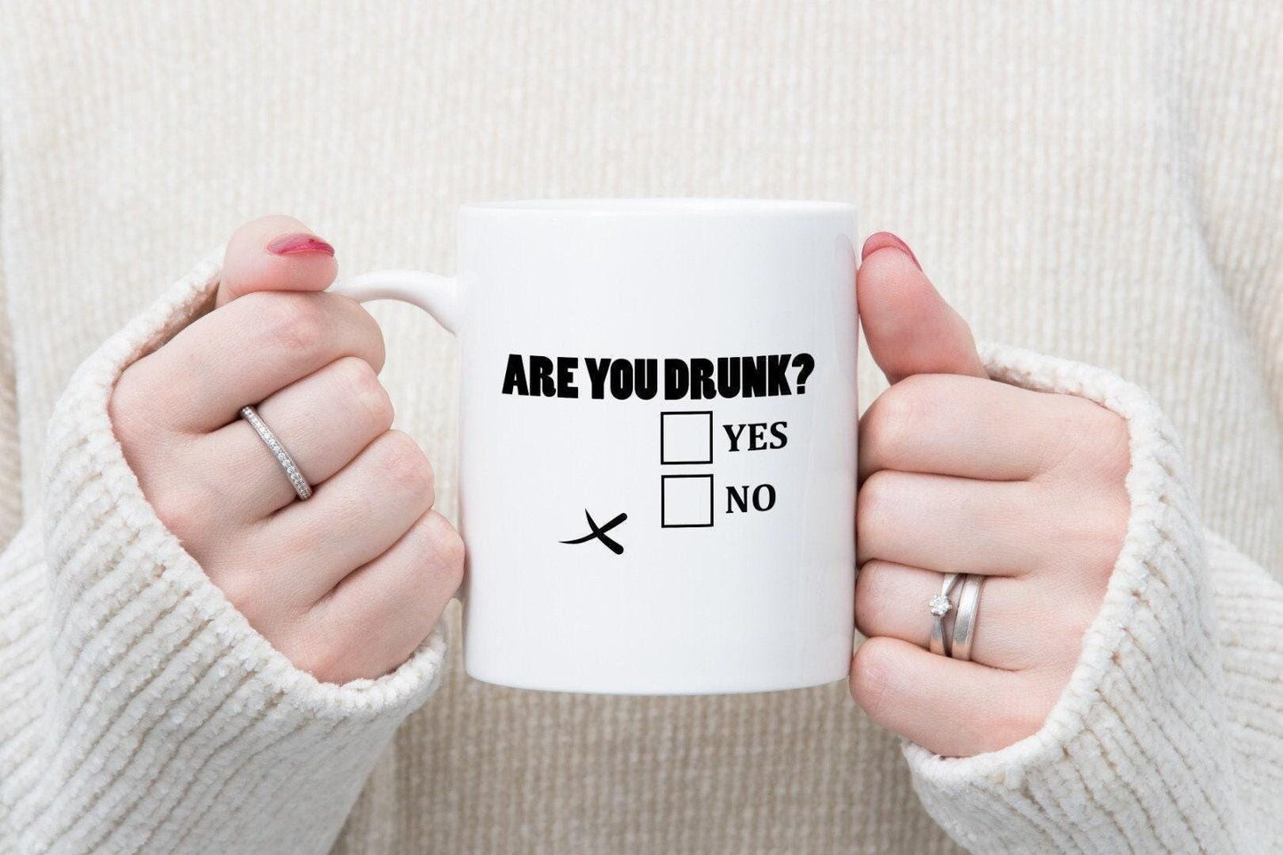 Are You Drunk? Ceramic Novelty Mug & Coaster Funny Workspace Office Gift Coffee Tea Cup