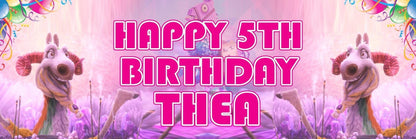 2x Personalised Llama Birthday Banner: Kids Party Decoration