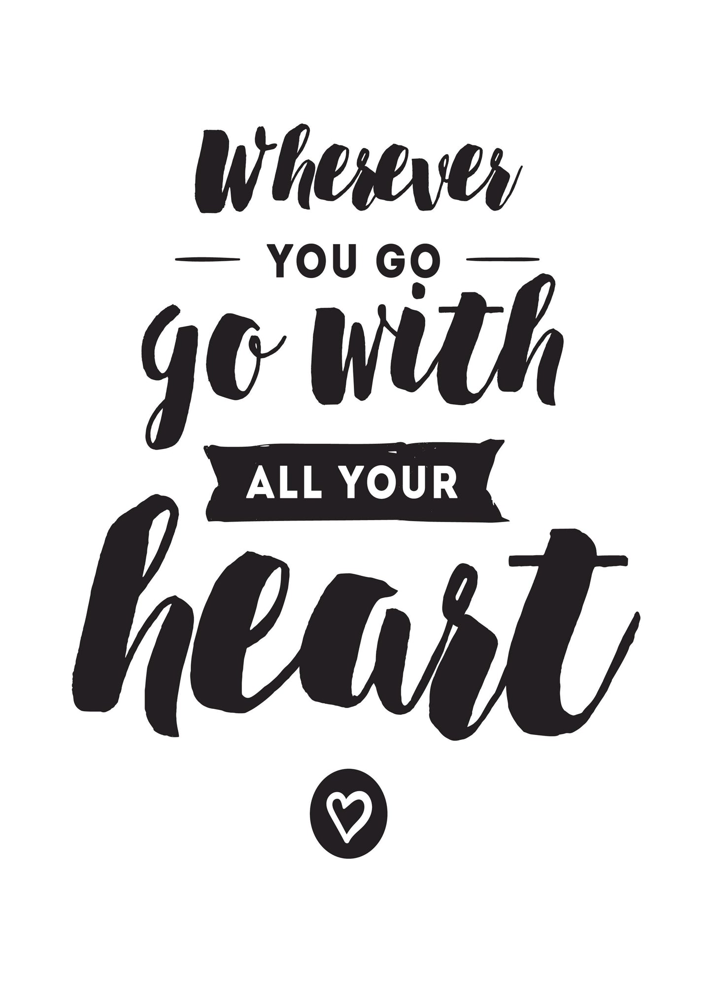 Where Ever You Go Motivational Inspirational Positive Thoughts Quote Poster Wall