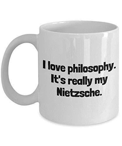 Funny Philosophy Mug: "I Love Philosophy, It's Really My Nietzsche"