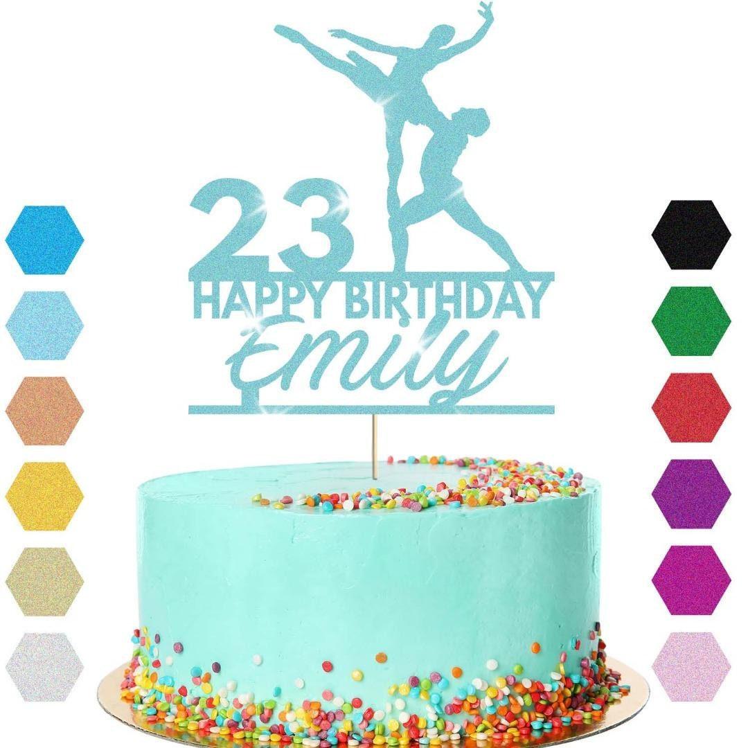 Ballerina Cake Topper Dancer Ballet Dance Birthday Cake Decoration Any Name Age