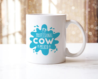 Cow Milker Mug: Funny Coffee Cup Gift for Dairy Farmer