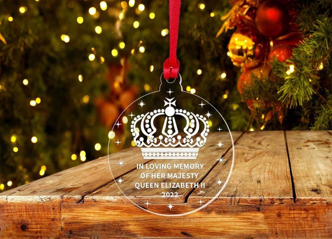 Queen Elizabeth ll Christmas Memorial Bauble Christmas Tree Decoration Keepsake