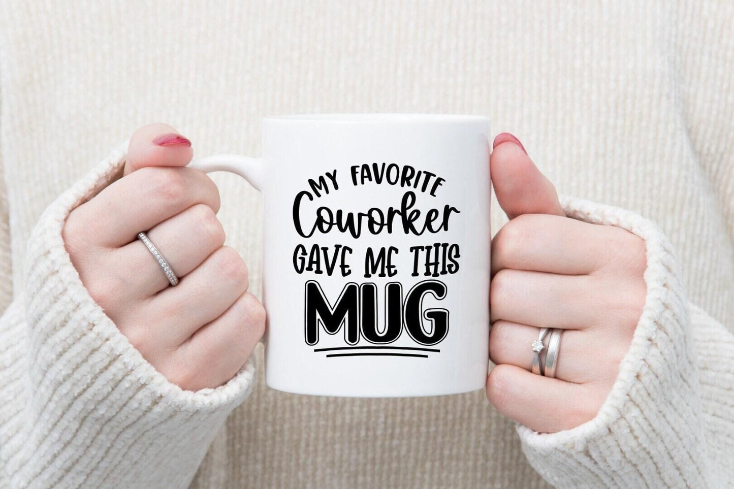 My Favorite Coworker Novelty Coffee Mug & Coaster Home Funny Office Workspace Tea Cup Gift