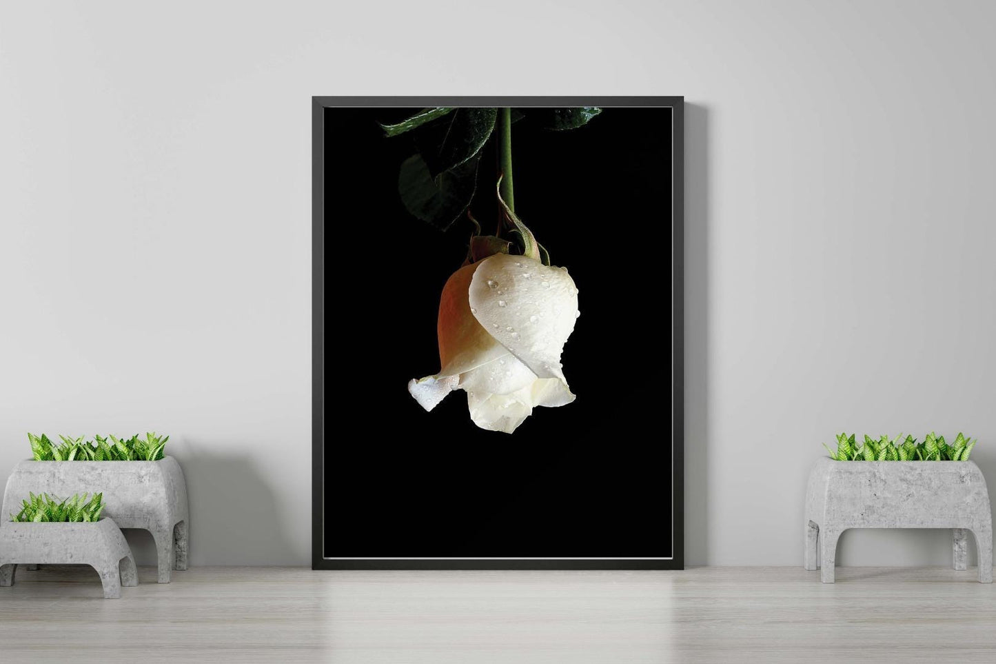 Rose Flower Bedroom Minimalist Plants Wall Art Home Room Decor Print Poster