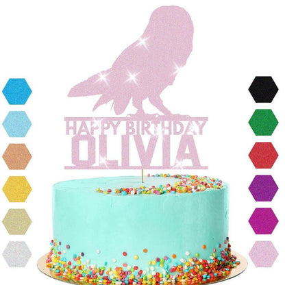 Bird Cake Topper Pet Lovers Girls Boys Birthday Celebration Decoration Any Name