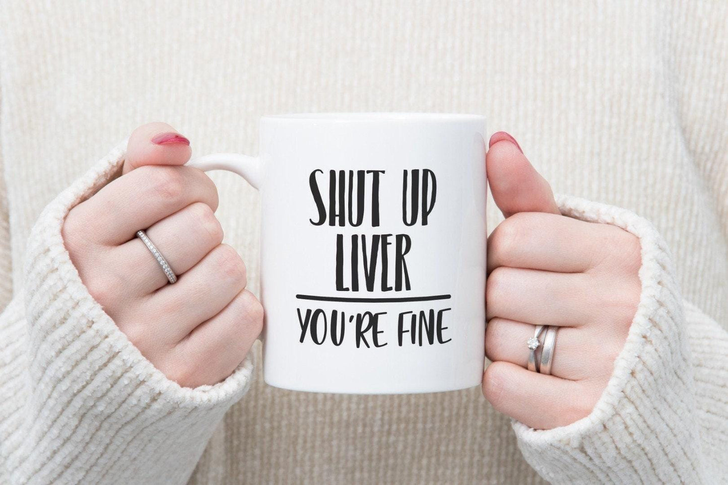 Funny 'Shut Up Liver' Novelty Coffee Mug & Coaster Set