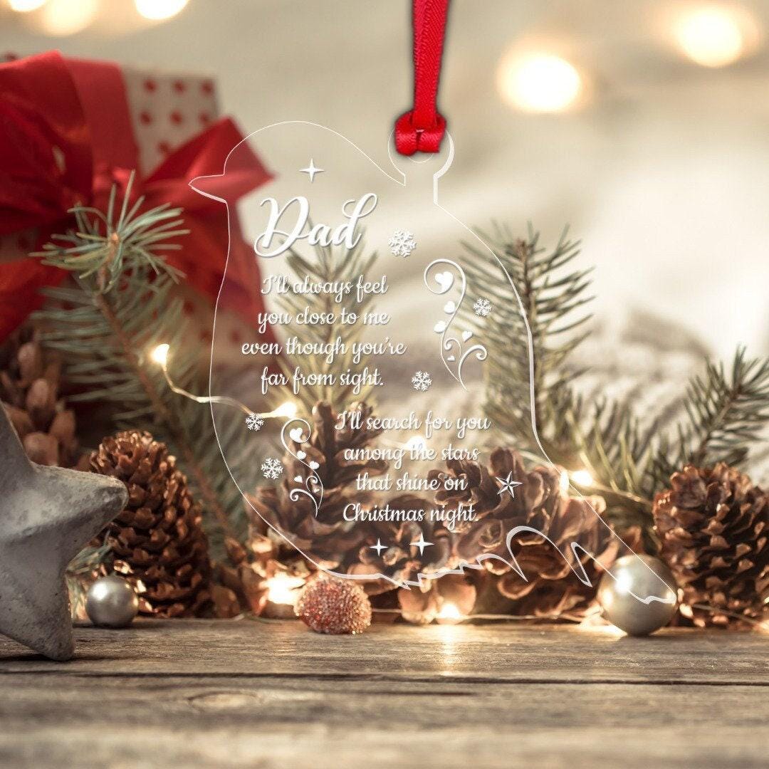 Personalised Name Robin Memorial Christmas Bauble Xmas Decoration Memory Gift