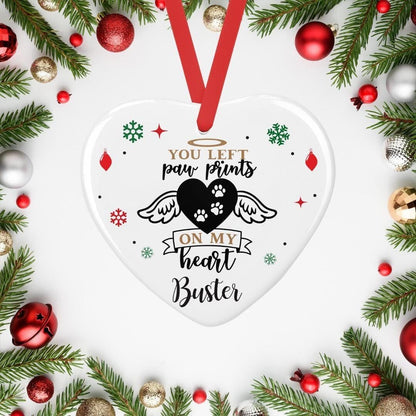 Personalised Cat Memory Christmas Ceramic Bauble Pet Memorial Custom Kitten Xmas Decoration Gift