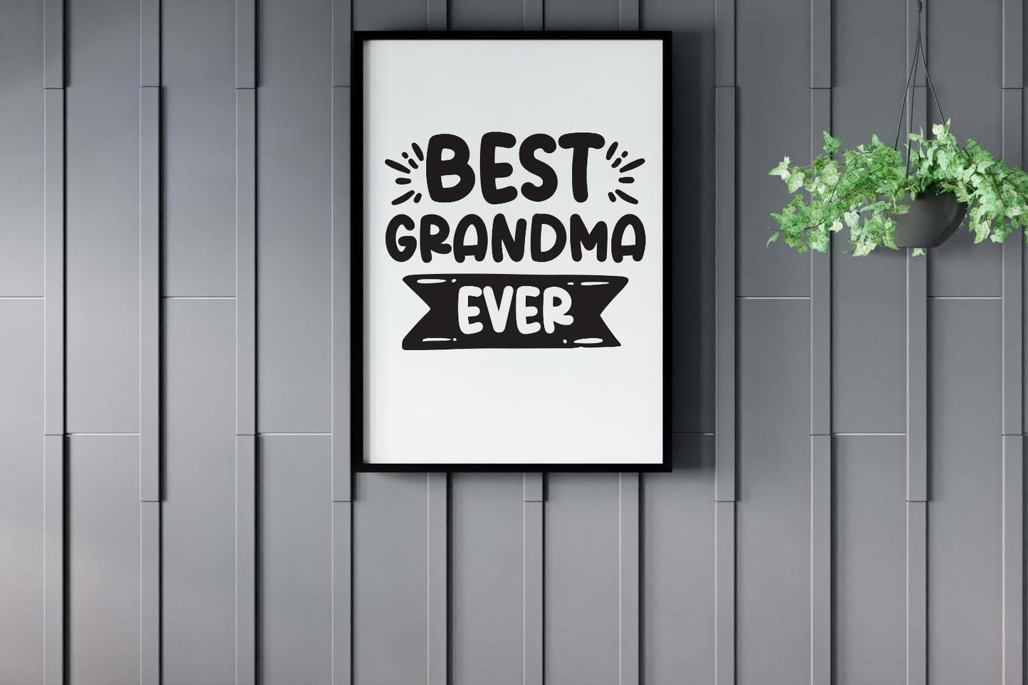 Best Grandma Ever Mothers Day Inspirational Mom Love Mum Grandma Poster Wall Art