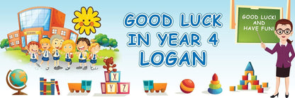 2 Personalised Good Luck School Party Celebration Banners Decoration Posters