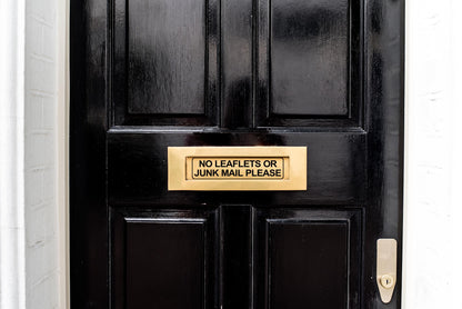 No Junk Mail Sticker: Letterbox Door Sign Vinyl Decal