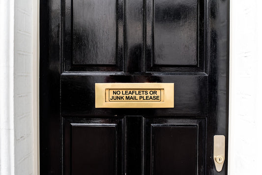 No Junk Mail Sticker: Letterbox Door Sign Vinyl Decal