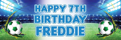 2 Personalised Birthday Party Football Banners Celebration Decoration Bunting