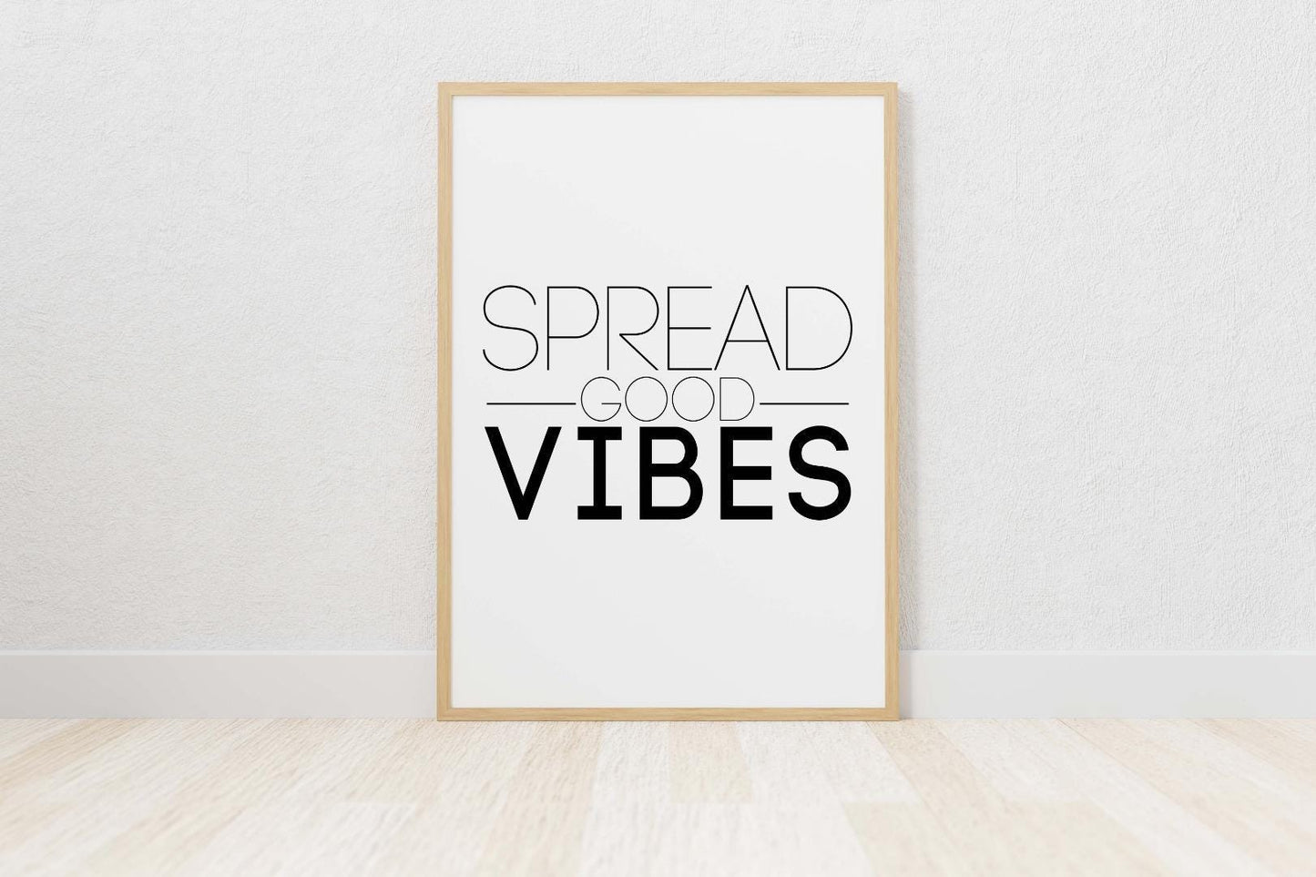 Spread Good Vibes Motivational Inspirational Positive Quote Poster Print Wall