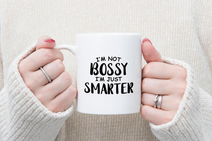 Im Not Bossy Im Just Smarter Novelty Mug & Coaster Tea Cup Coffee Mug Office Manager Gift