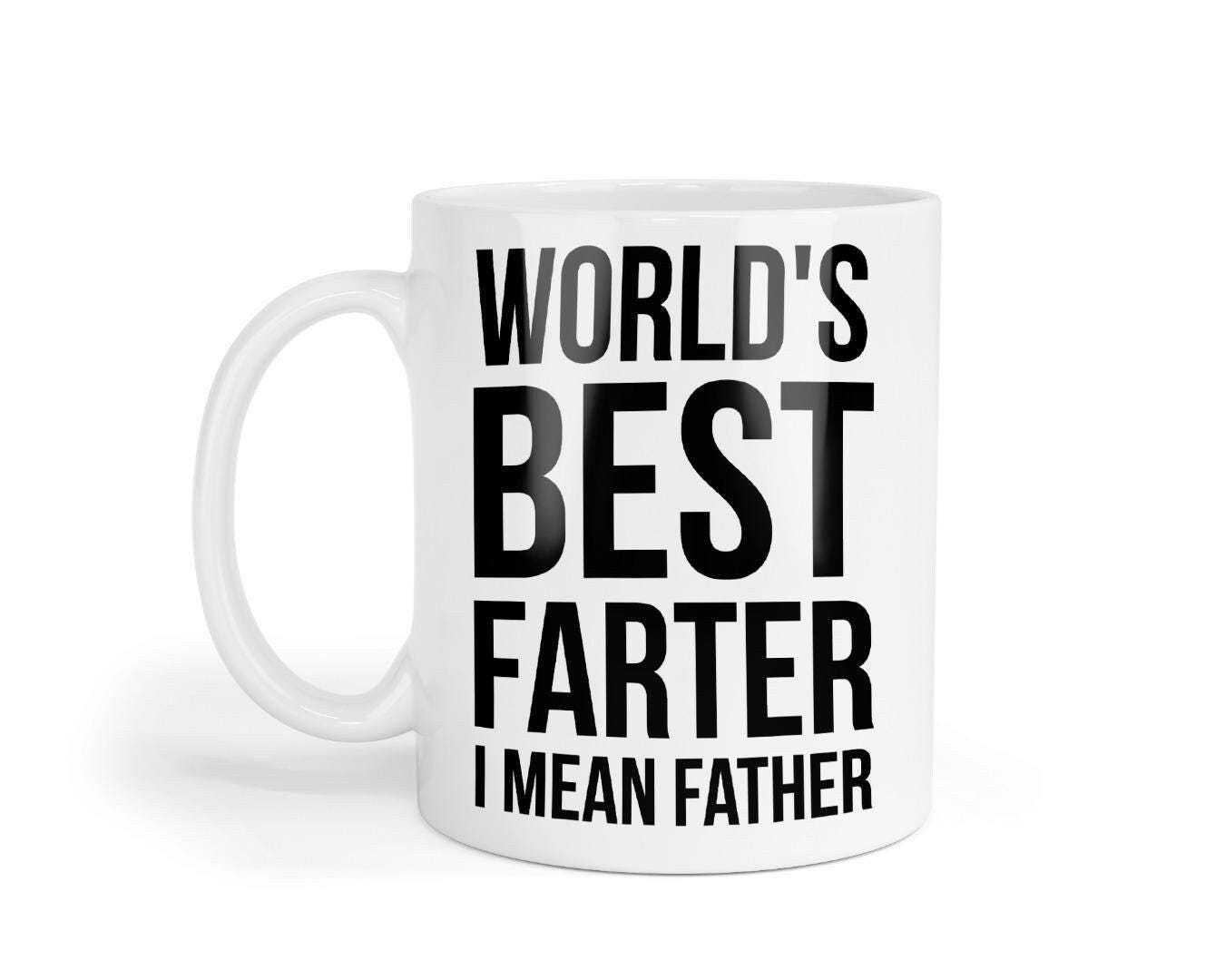 Worlds Best Farter Mug & Coaster Set Funny Dad Birthday Fathers Day Coffee Gift