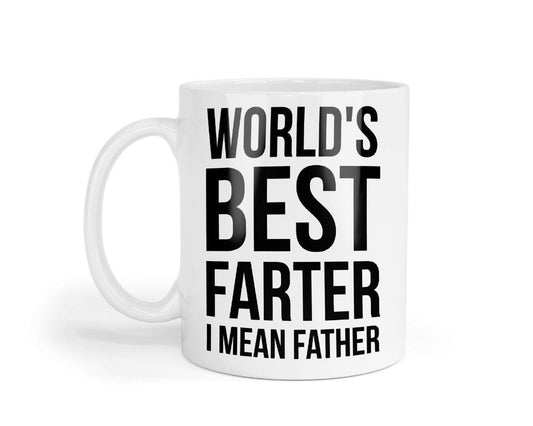 Worlds Best Farter Mug & Coaster Set Funny Dad Birthday Fathers Day Coffee Gift
