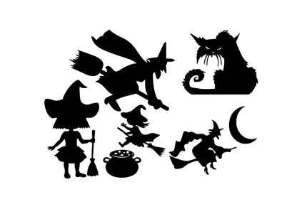 Spooky Witches Halloween Scary Gothic Vinyl Decal Sticker Car Window Wall Art