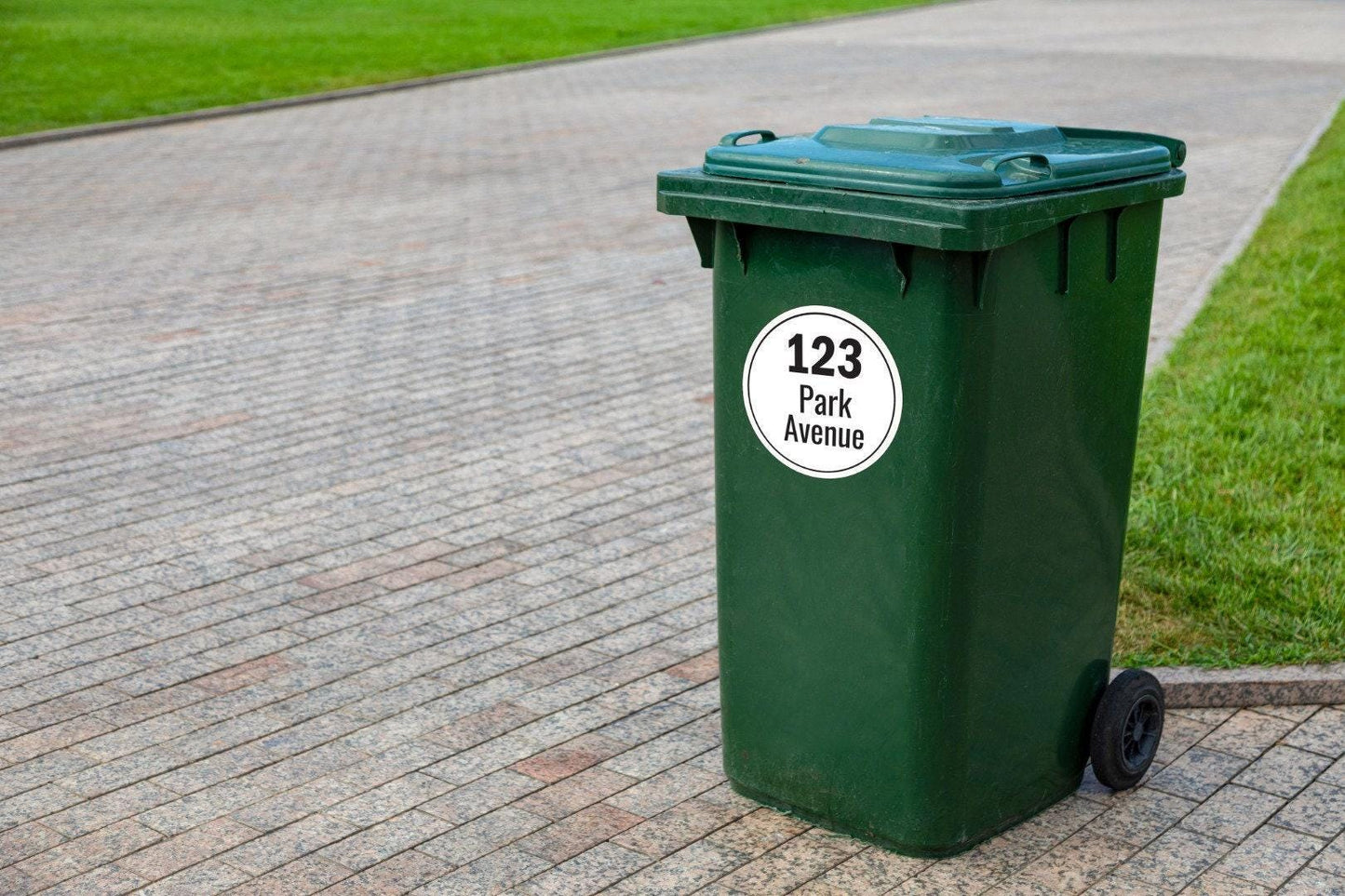 Personalised Wheelie Bin Sticker: Custom House Number & Street Name
