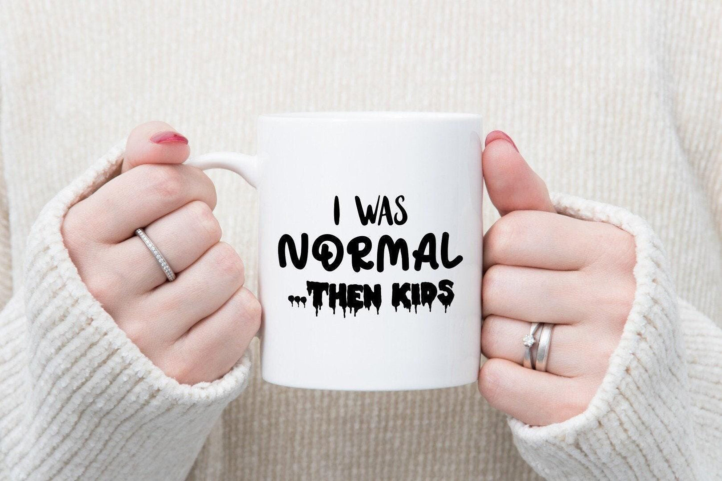 I Was Normal Then Kids - Ceramic Novelty Mug & Coaster Coffee Tea Cup Office Workspace Gift