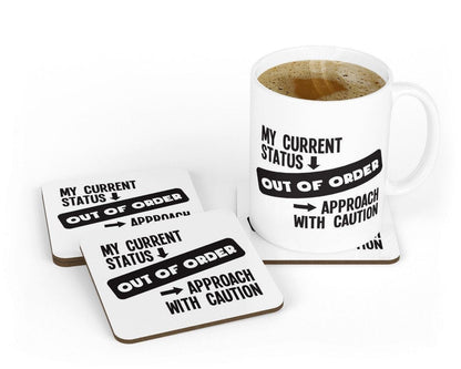 Out Of Order Mug & Coaster Set - Funny Sarcastic Office Gift