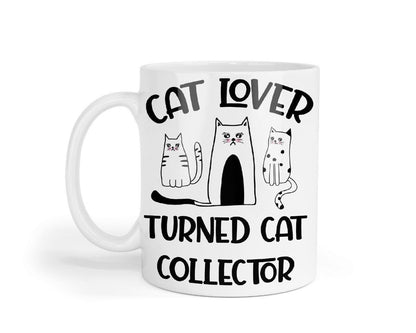 Cat Lover Mug & Coaster Set Turned Collector Funny Birthday Christmas Tea Gift