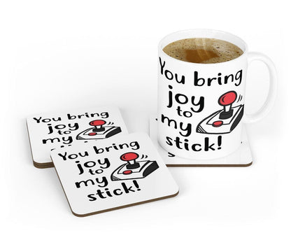 Joystick Mug & Coaster Set Novelty Gamer Gaming Handle Christmas Coffee Tea Gift