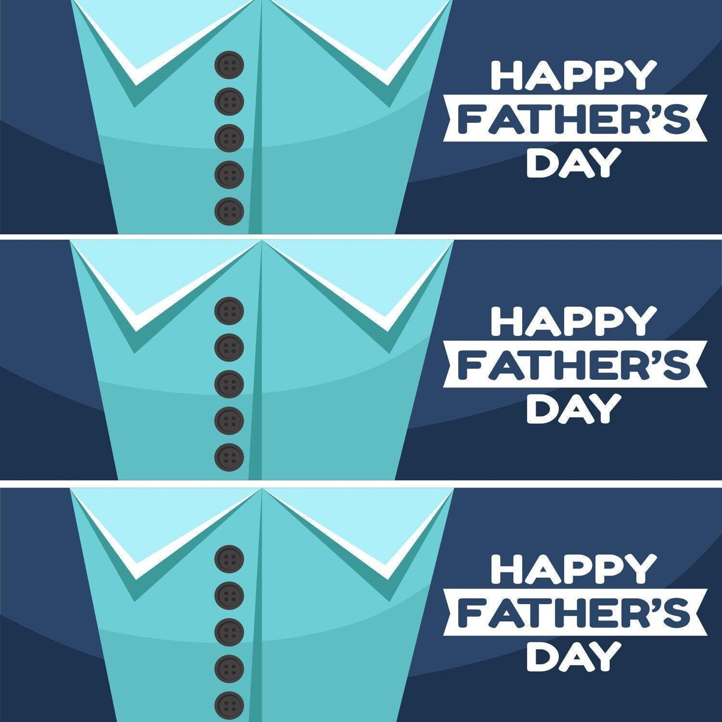 2x Happy Fathers Day Banners Dad Party Celebration Decoration Posters