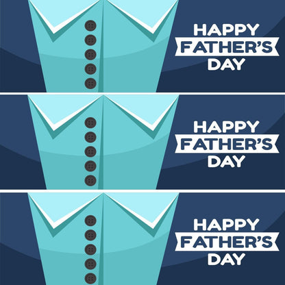 2x Happy Fathers Day Banners Dad Party Celebration Decoration Posters