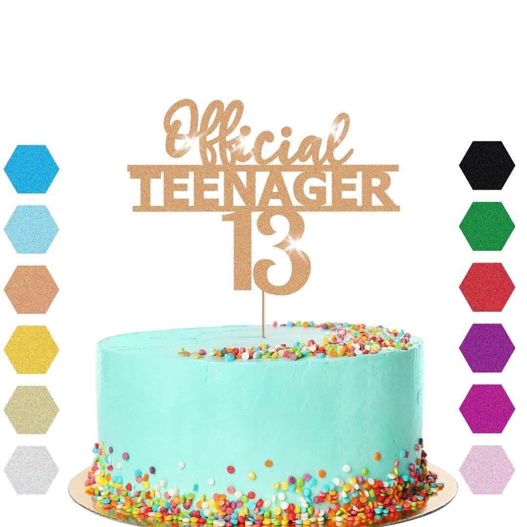 Personalised Official Teenager Glitter Cake Topper Birthday Gift Cake Decoration
