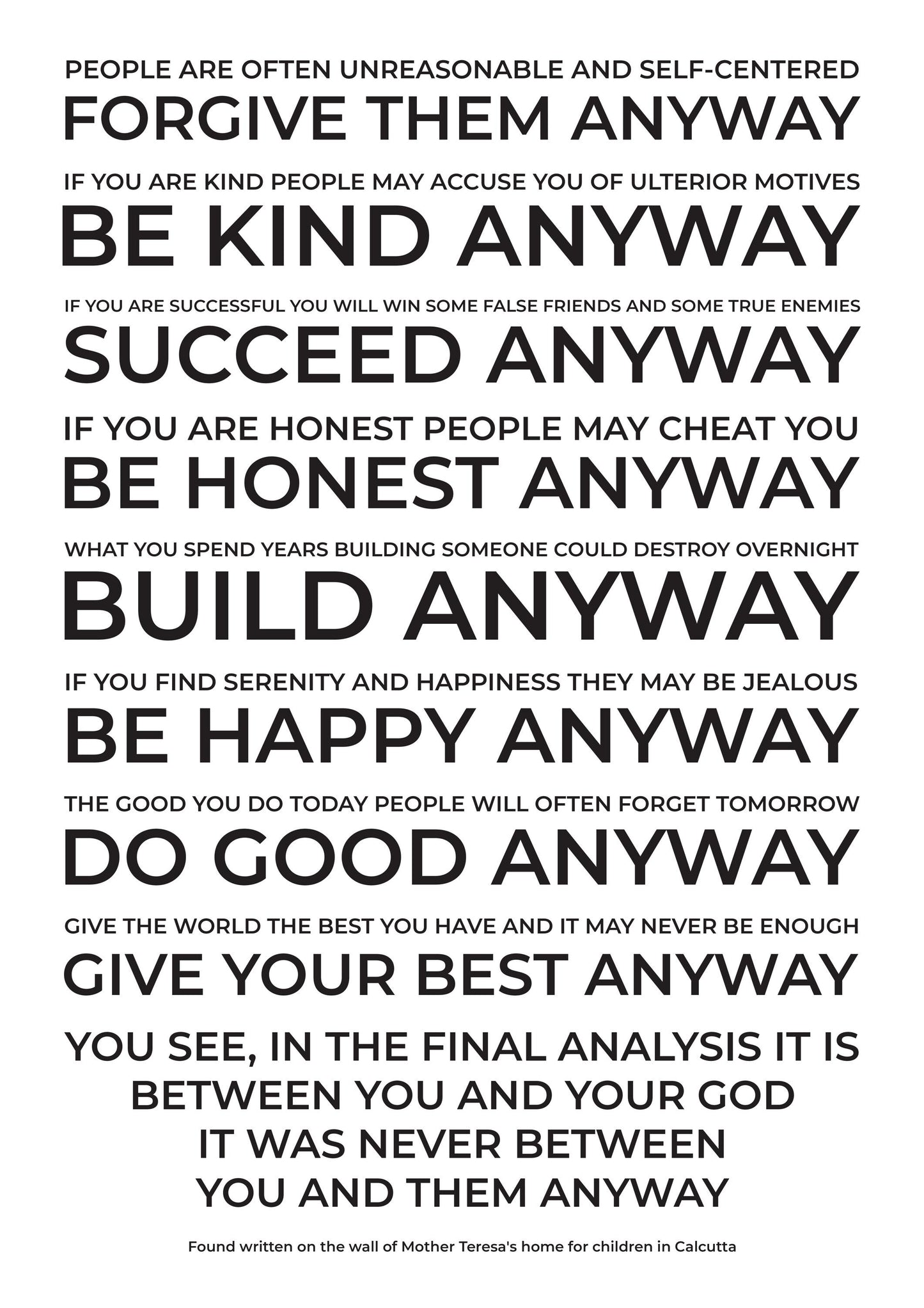 Forgive Succeed Build Wall Poster Motivational Inspirational Quote Home Decor