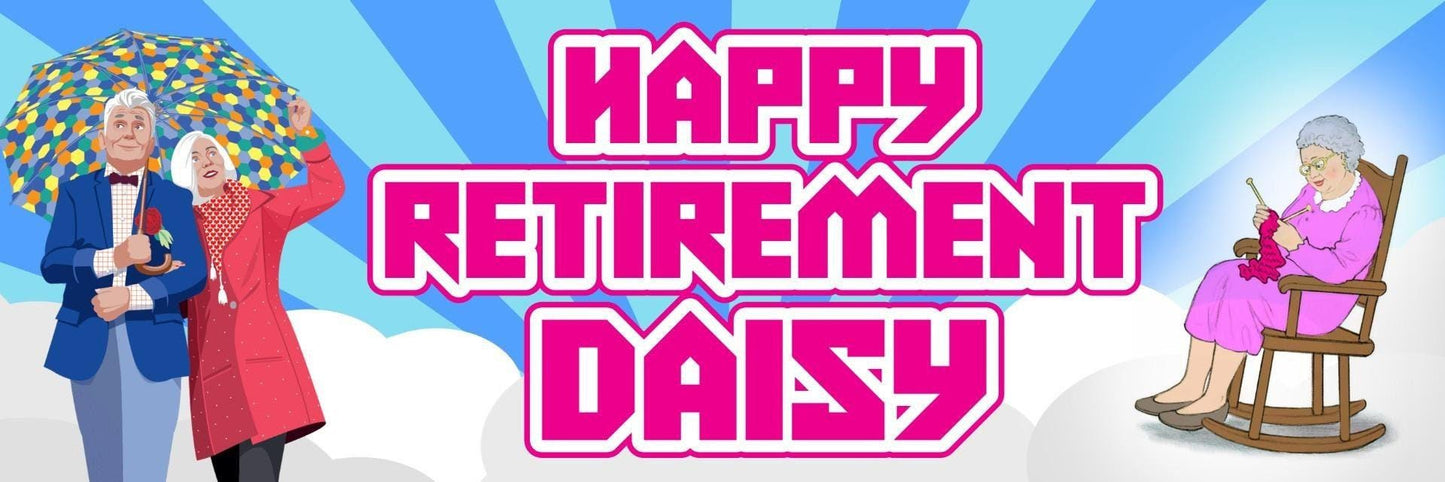 Personalised Retirement Party Banners: Custom Celebration Decorations (Set of 2)