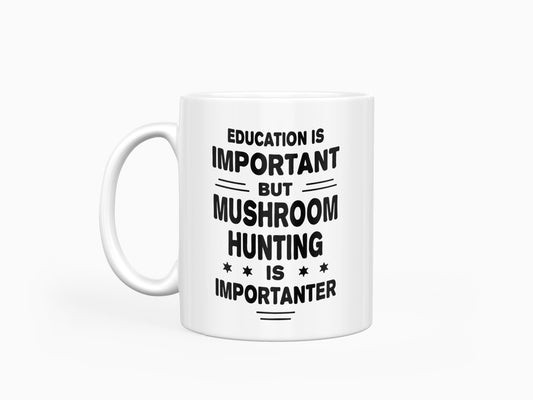 Mushroom Hunting Mug: Funny Novelty Coffee Cup - UK Made