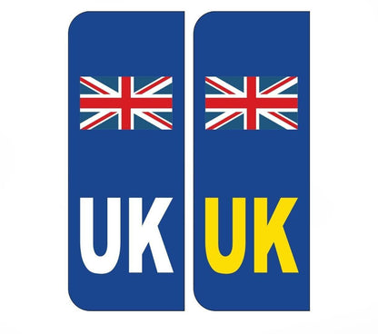 UK Flag & Oval Car Stickers: Vinyl Decal Set