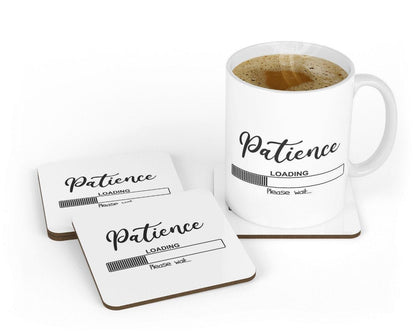 Funny Patience Loading Please Wait - Ceramic Novelty Mug & Coaster Coffee Tea Cup Office Gift