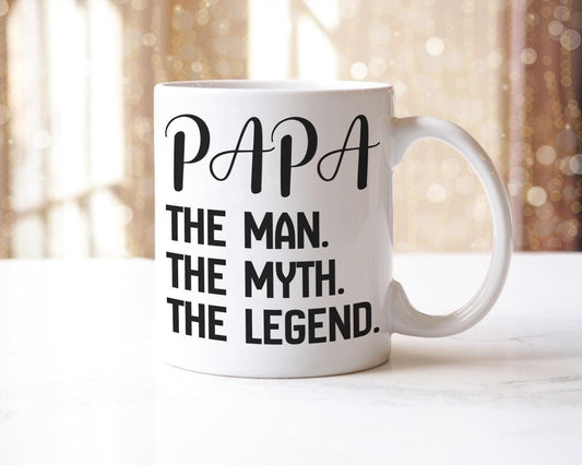 Papa The Man, The Myth, The Legend Mug & Coaster Set