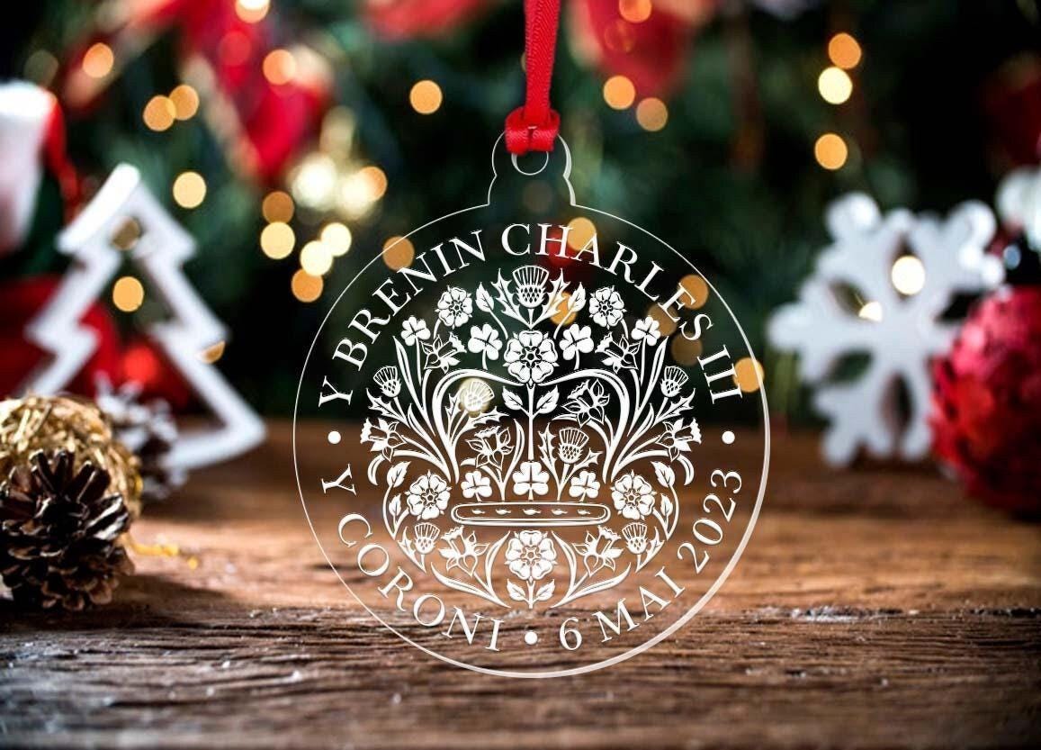 King Charles III Welsh Coronation Emblem Bauble Souvenir Commemorative Gift