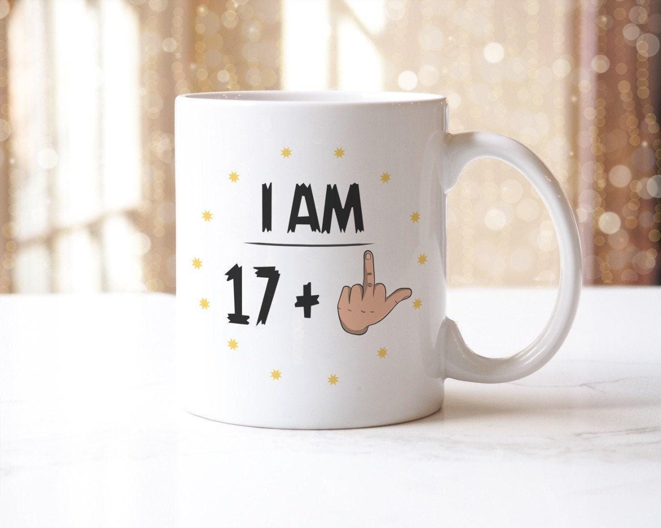 Funny 18th Birthday Mug: Rude Middle Finger Gift